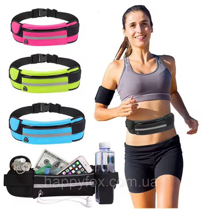 Спортивна поясна сумка з отвором для навушників.Велрсипедна сумка,сумка для бігу. Львов - изображение 1
