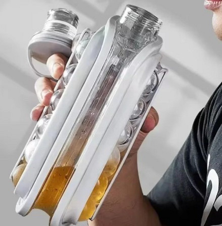 Портативна силіконова форма для льоду на 17 кульок ICE CUBE TRAY / Переносна пляшка для льоду Київ - фото 10