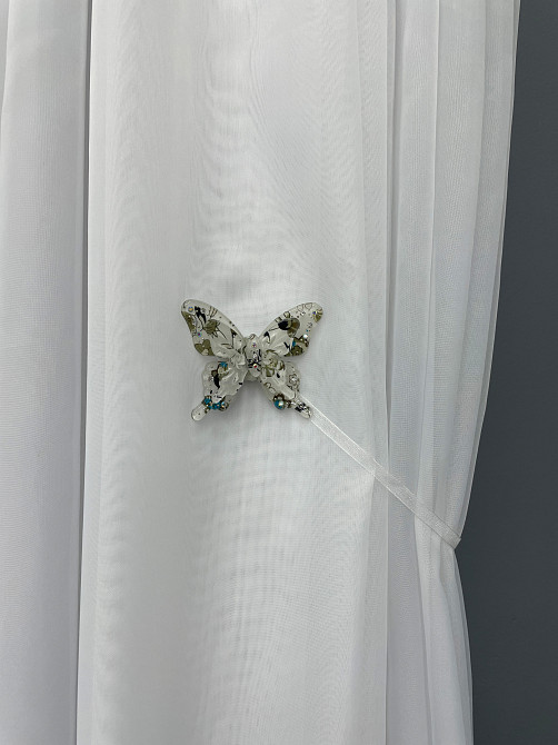 Магніти для штор і гардин Метелик Люсі набір 2 шт Хакі (81-171) Київ - фото 3