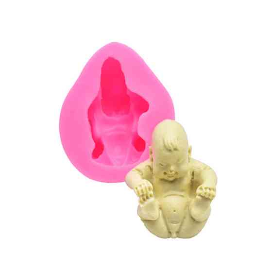 Молд силиконовый Младенец 55 на 63 мм розовый Киев
