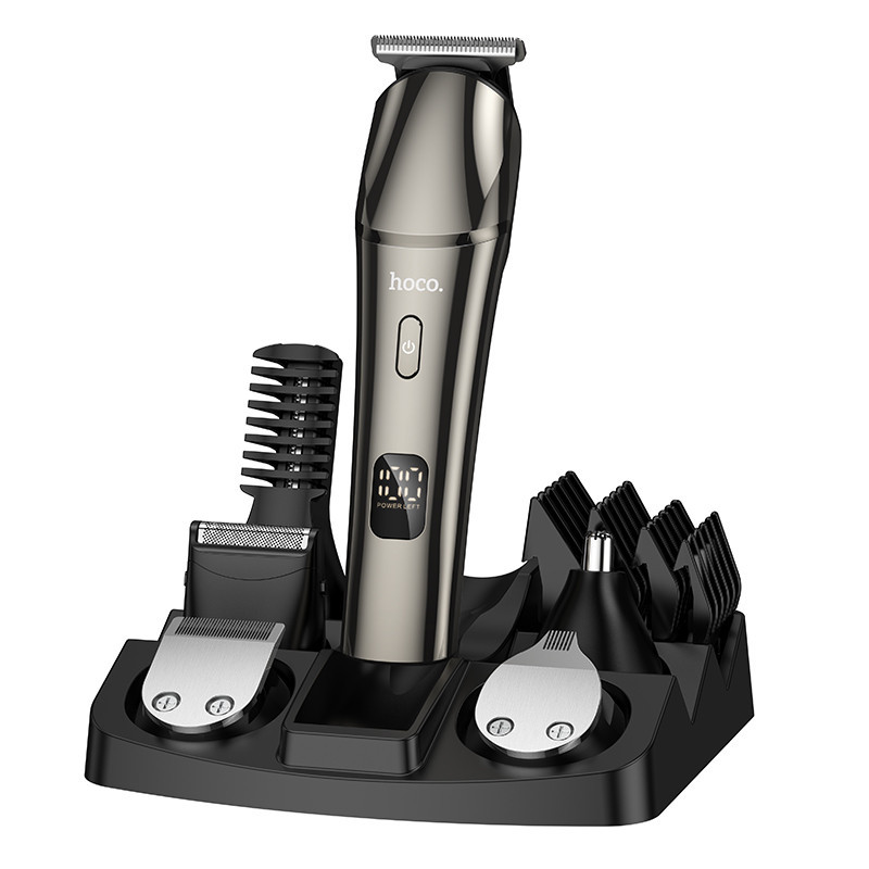 Машинка для стрижки HOCO HP26 600 mAh. IPX6. Multi-function electric clipper grooming set Metal Gray Одеса - фото 1