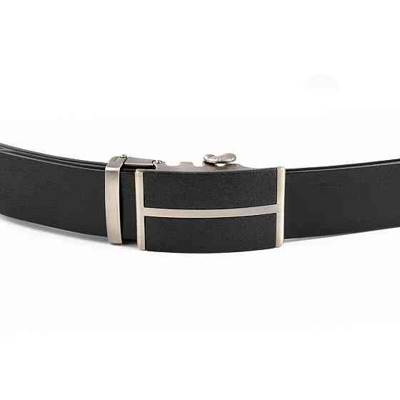 Ремінь чоловічий з чорними вставками на пряжці Чорний (Vintage) Київ