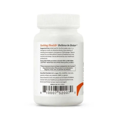 Вітамінно-мінеральний комплекс Seeking Health Вітамін B12, 1000 мкг, Methyl B12, 60 льодяників (SKH-52007) Вінниця - фото 4