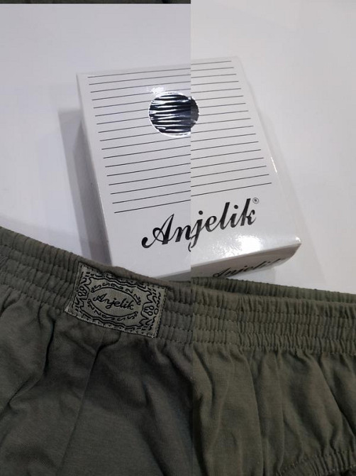Чоловічі бавовняні трусики сліпи  anjelik колір хакі анжелік XL Славута - фото 2