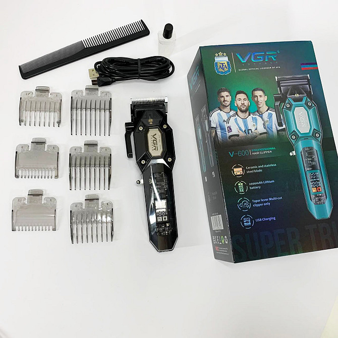 Машинка для стрижки с множеством насадок VGR V-600, Домашняя машинка аккумуляторная для стрижки волос RN-52 Львов - изображение 2