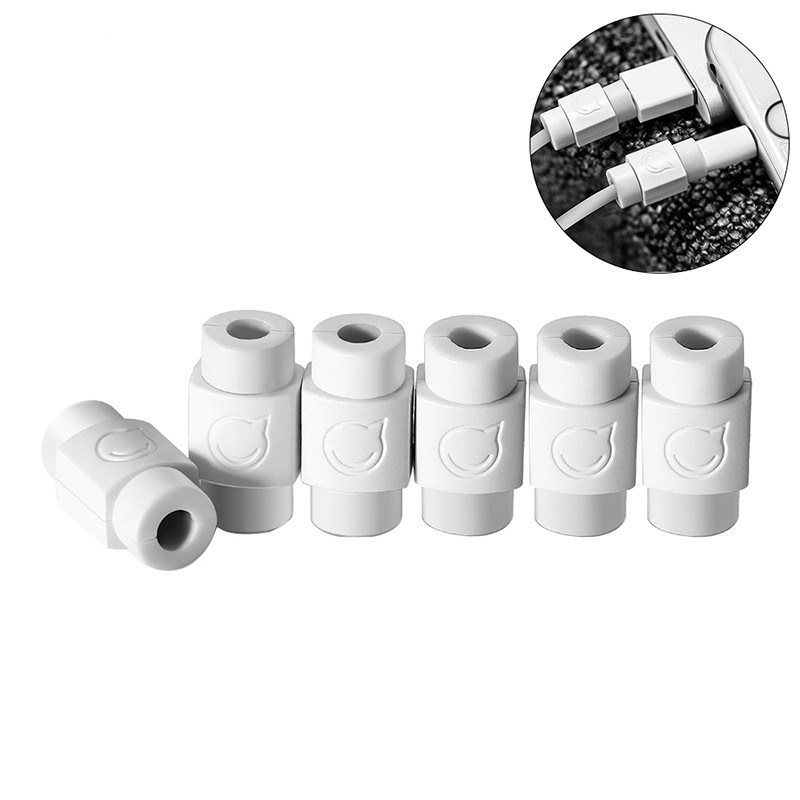 Захисна насадка UGREEN LP127 для кабелю Apple (Білі, 6 шт/уп) Николаев - изображение 1