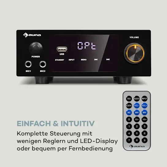 Підсилювач звуку Auna AMP-2 DG HiFi AUX Bluetooth з Німеччини Дніпро - фото 8