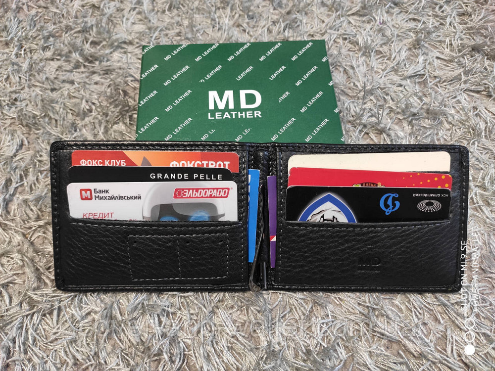 Кожаный кошелек зажим на магнитах для купюр и карточек Marco Coverna MD 282-1 Киев - изображение 5