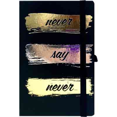 Книга записна Buromax Idea на резинці 136х207 мм 96 аркушів у клітинку Чорна (BM.255104-01) Вінниця