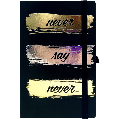 Книга записна Buromax Idea на резинці 136х207 мм 96 аркушів у клітинку Чорна (BM.255104-01) Вінниця - фото 1