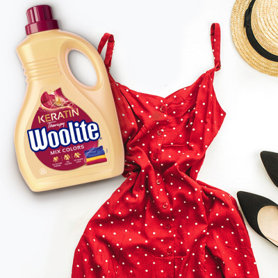 Гель для стирки Woolite Для цветных тканей С кератином 1.8 л (5900627090444) Винница - изображение 4