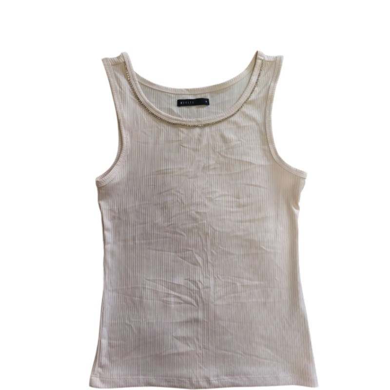 Женская майка с камнями 42 бежевый Киев - изображение 1