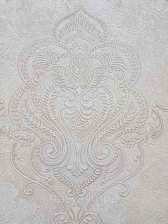 Шпалери вініл на флізеліні гарячого тиснення DU&KA King1.06х10 під штукатурку глянсові текстурні світло-беж Київ