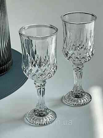 Набір 6 келихів 200 мл "Тюльпан" 16490-13 прозорі граненное скло Київ