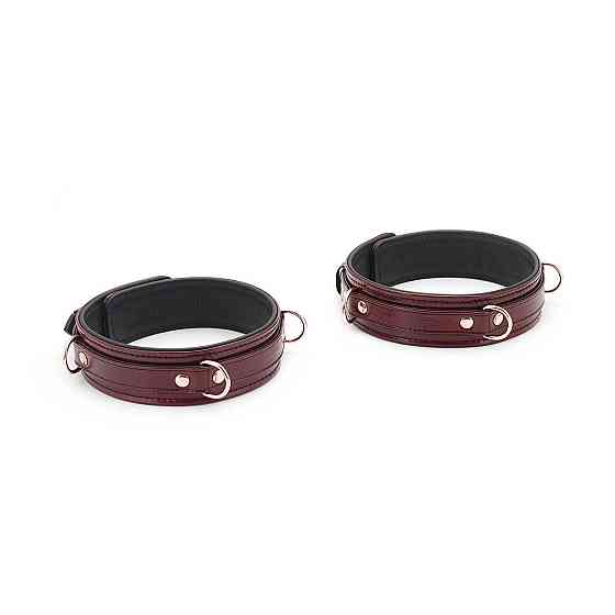 Фіксатори для стегон Liebe Seele Wine Red Thigh Cuffs S Size, натуральна шкіра Sex Aura Київ