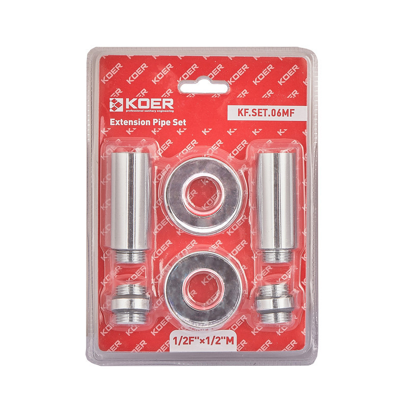Комплект подовжувачів Koer KF.SET.06MF 1/2Fx1/2M хромований (KR5849) ( 25483 ) Харьков - изображение 2