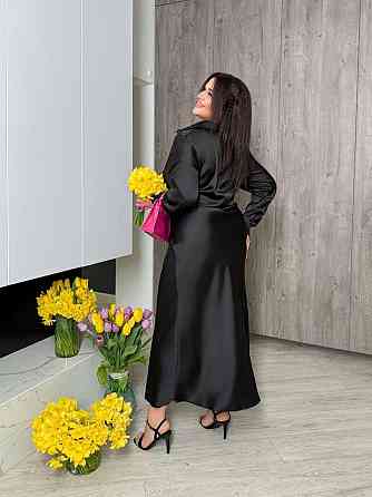 Женская шелковая макси-юбка на резинке итальянский шелк Одесса