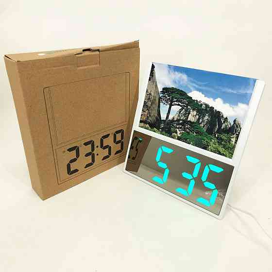 Настольные часы с функцией подсветки DS-6608, Красивые настольные часы Цифровые CR-79 Ивано-Франковск