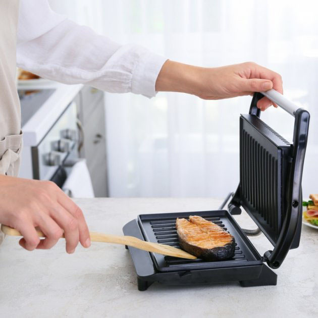 Настільний гриль для гамбургерів електричний Magio, Електрогри для м'ясних страв Грильниця стейків EB-90 Львів - фото 9