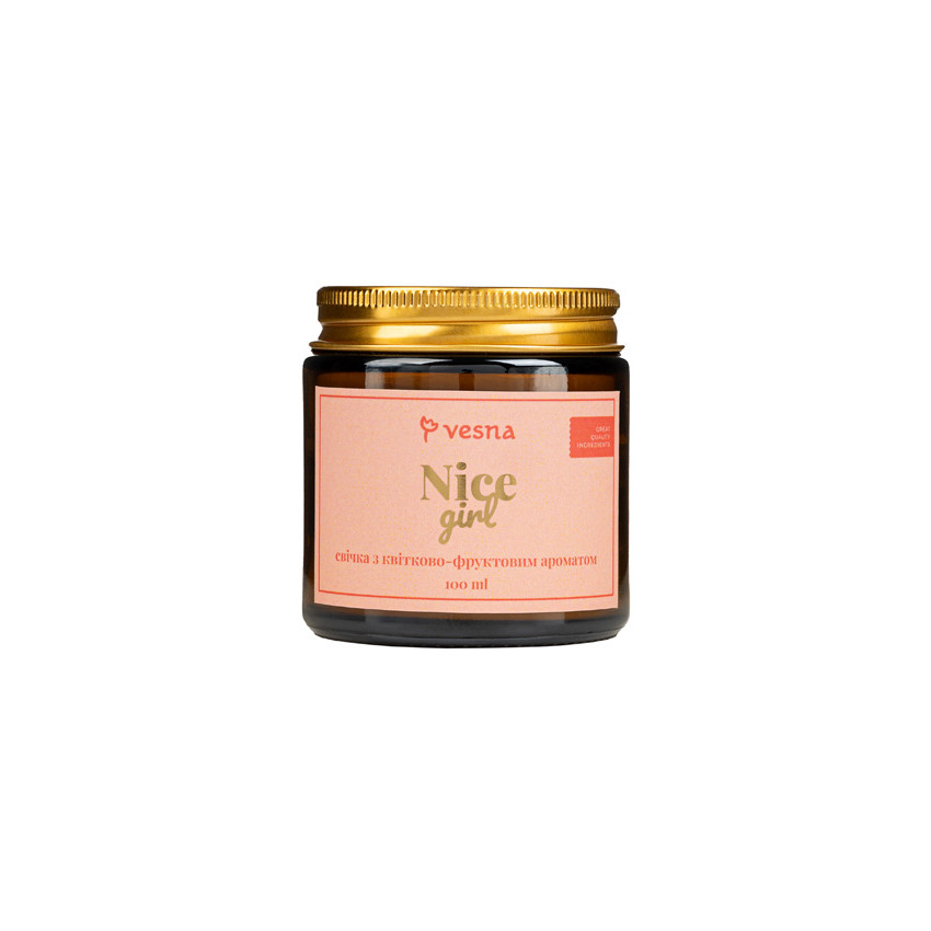 Свеча с цветочно-фруктовым ароматом Nice girl Vesna 100 мл Киев - изображение 1