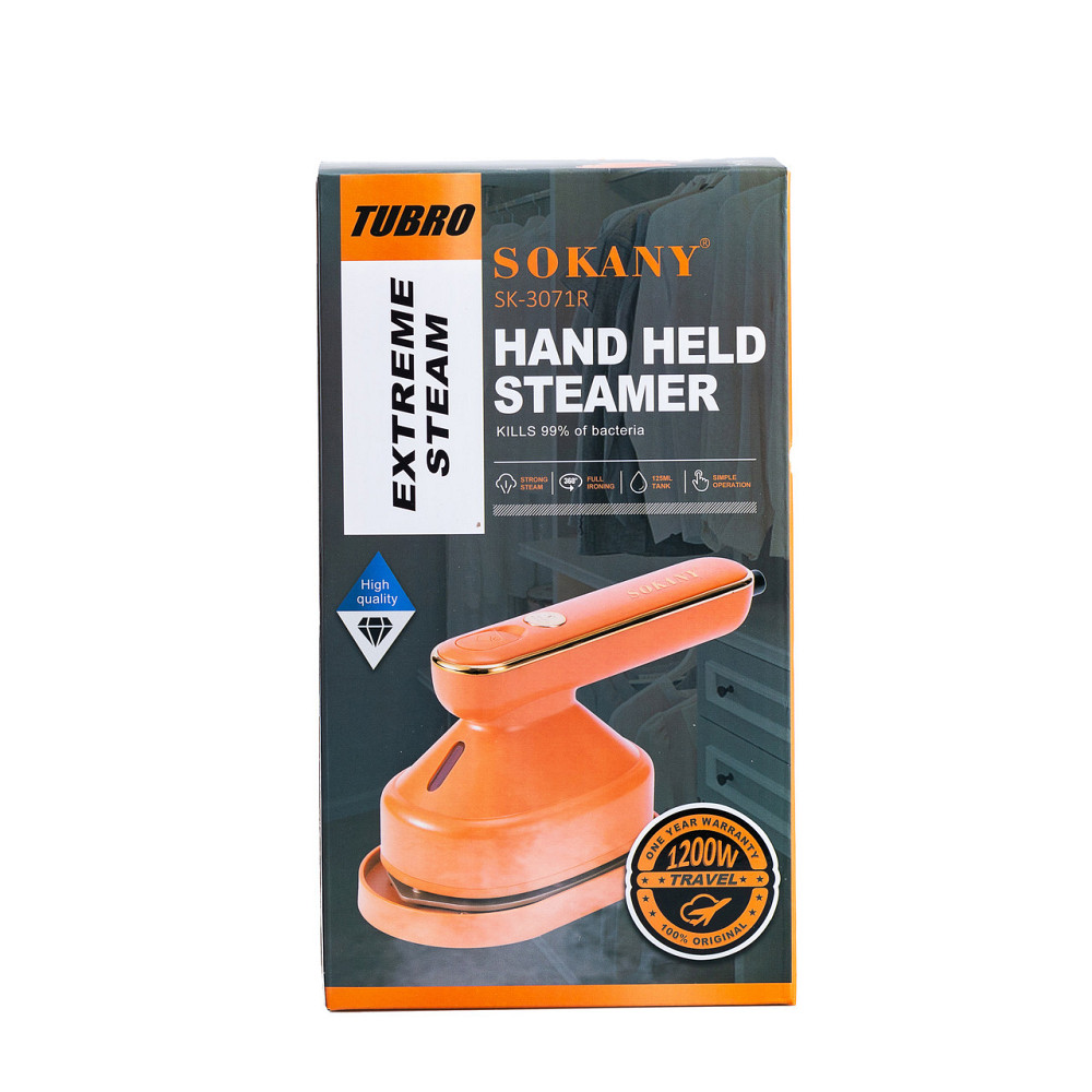 Ручний отпариватель Sokany SK-3071R, 1200 Вт, Оранжевий Київ - фото 6