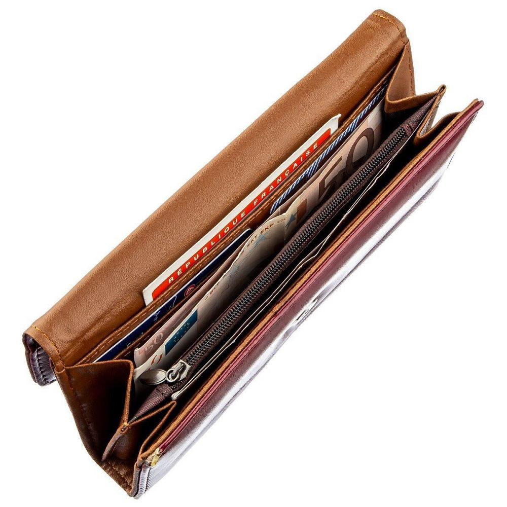 Кошелек женский из гладкой экокожи KIVI 19071 Малиновый Киев - изображение 3