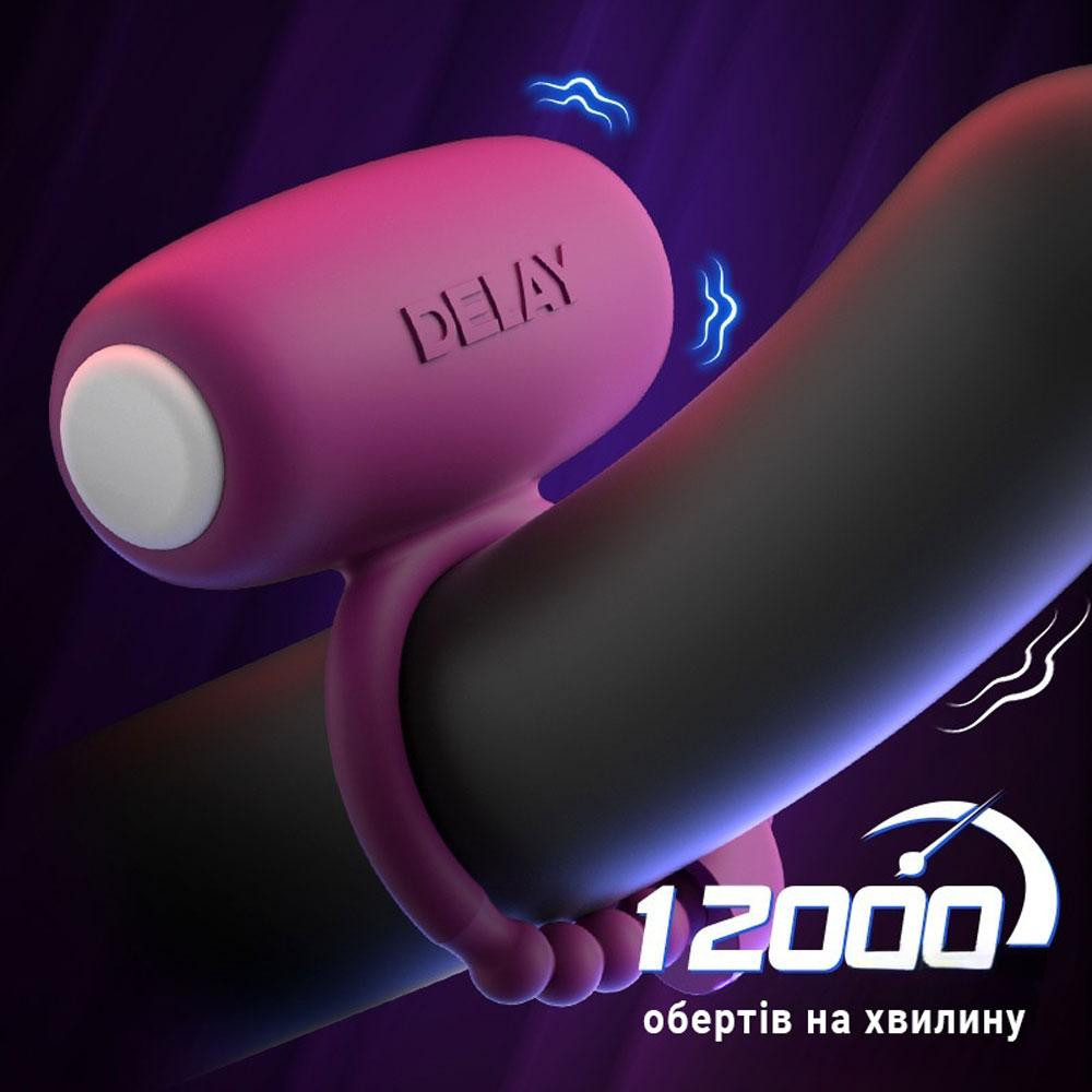 Виброкольцо для пениса регулируемое эластичное силиконовое для отсрочки эякуляции Фиолетовый Винница - изображение 5