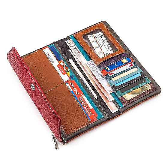 Гаманець жіночий ST Leather 18406 (SB42-2) багатофункціональний Червоний Київ