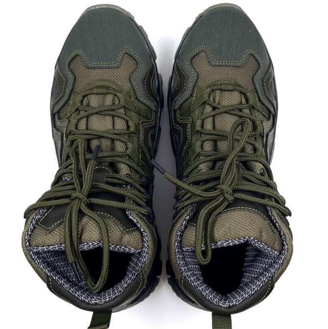 Військові демісезонні черевики оливкові, Gore-Tex, водонепроникні, тактичне взуття, натуральна шкіра Львів - фото 8