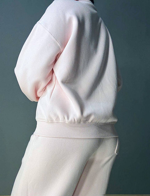 Костюм женский A-N 27063 свитшот и джогеры оверсайз с вышивкой пудра, пудра, S Киев - изображение 9