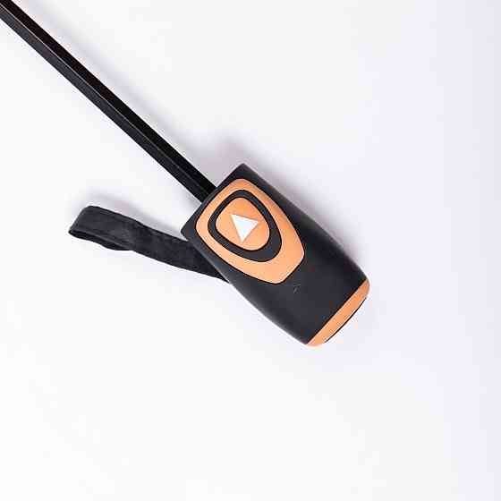 Зонт полуавтомат с принтом прочный из полиэстера диаметр 97 см Черный HP-23-2B Киев