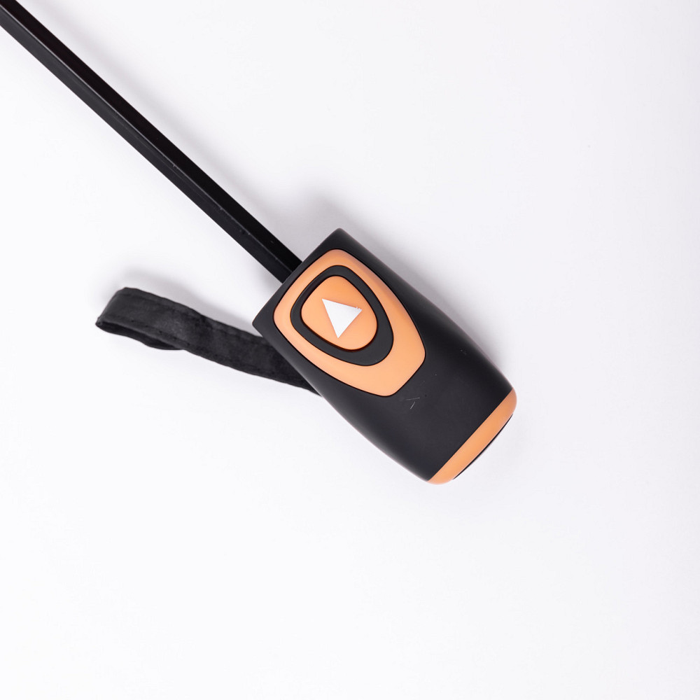 Зонт полуавтомат с принтом прочный из полиэстера диаметр 97 см Черный HP-23-2B Киев - изображение 6