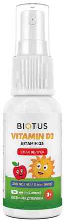 Вітамін D3 Biotus Vitamin D3 200 МЕ/5 мкг 30 мл яблуко Київ