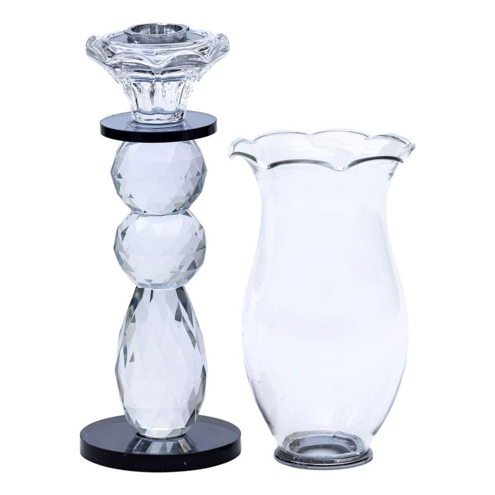 Підсвічник скляний 7×32 см підсвічник декоративний келих на ніжці HP-4-3L Київ - фото 3