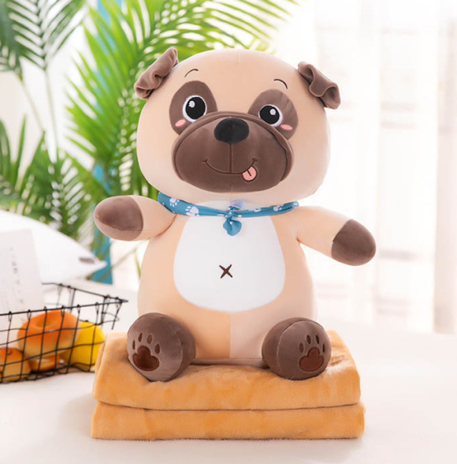 Дитяча м'яка іграшка "Собачка" L1130 іграшка з пледом, розмір 50 см Вінниця - фото 3