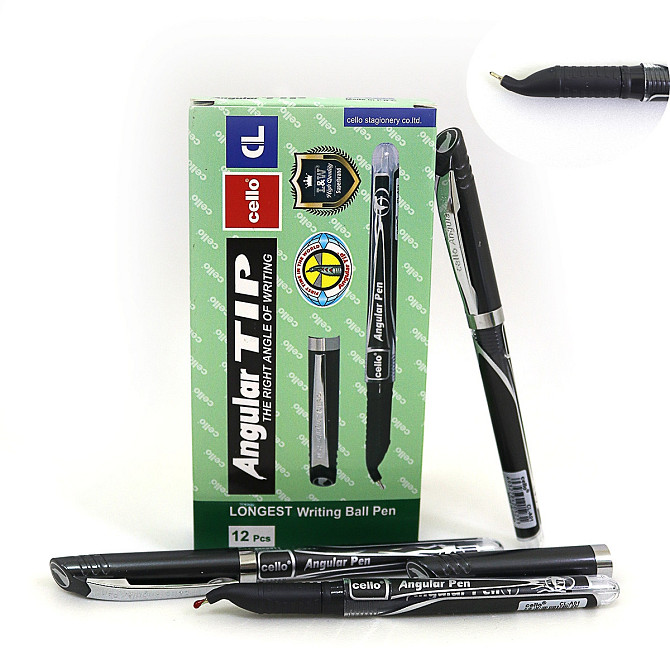 Ручка кулькова "Cello" для шульги CL-A01-BK "Angular pen" чорн, шт Київ - фото 1