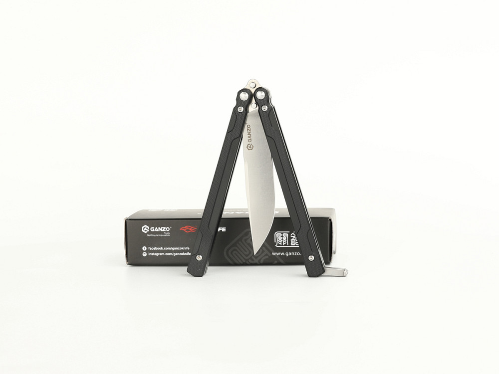 Нiж-метелик (балiсонг) Ganzo G766-BK Київ - фото 5