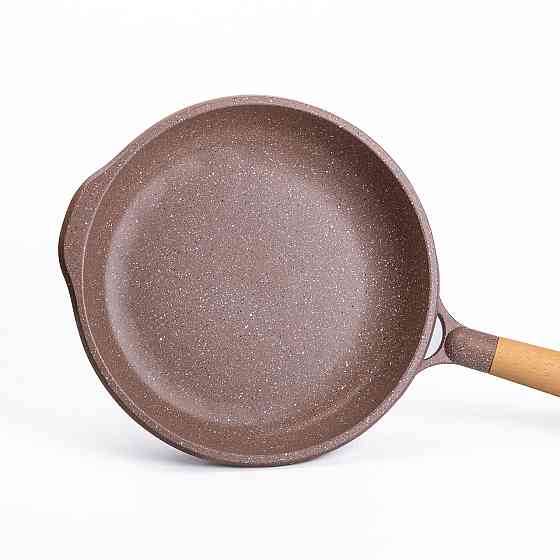 Алюмінієва сковорода 2,8 л з мармуровим антипригарним покриттям Ø 28 см кавова MGC HP-4-425CO Київ