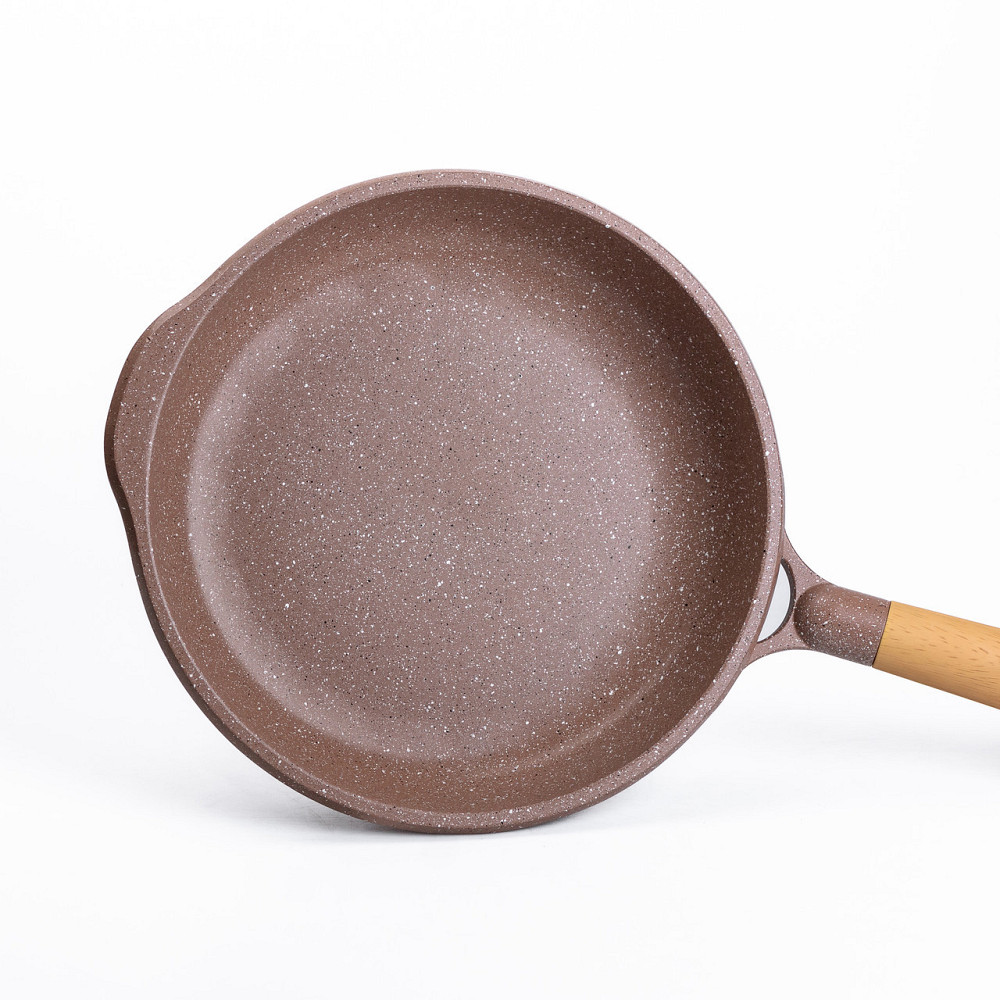 Алюмінієва сковорода 2,8 л з мармуровим антипригарним покриттям Ø 28 см кавова MGC HP-4-425CO Київ - фото 2