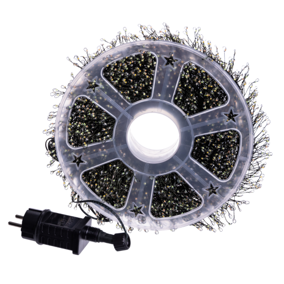 Гірлянда новорічна 100 м, 3000 LED, мультиколор, зелена Київ