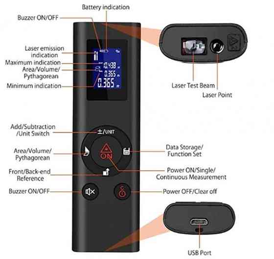 Лазерный дальномер Hireed 40м H6 Киев