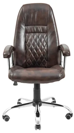 Офісне Крісло Керівника Richman Florence Madras Dark Brown Хром М3 MultiBlock Коричневий Київ