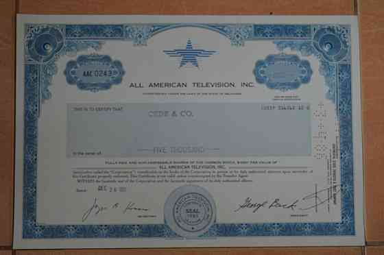 Акция. США. 1985 год №0243 (Г-1.56) Полтава