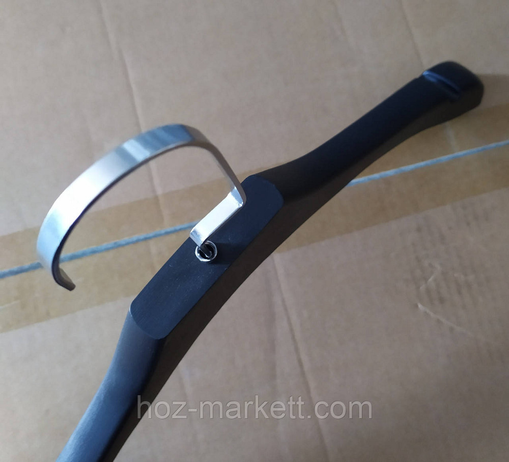 Плечики вішалки тремтимпеля чорні жіночі 42 см із хромованим неповоротним гачком Харків - фото 5