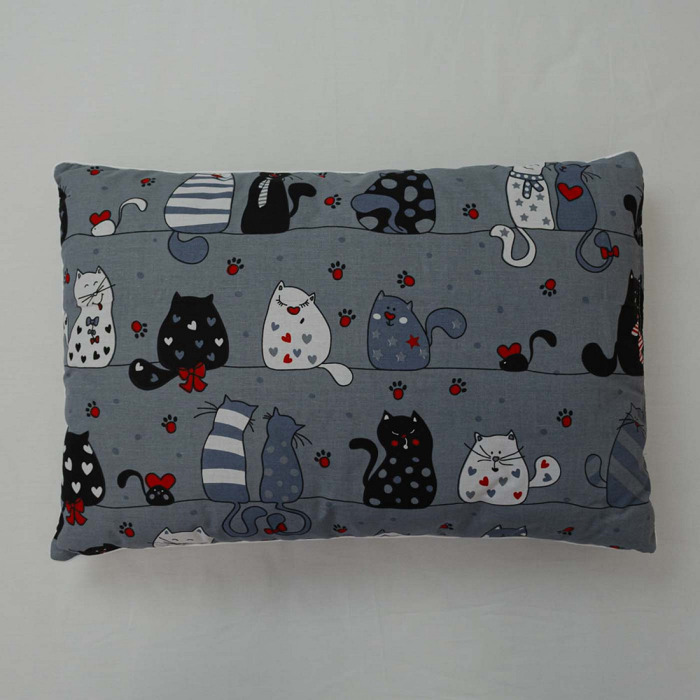 Подушка конопляна дитяча YouStar 40х60 см чохол 100% бавовна бязь (Сірий) Суми - фото 2