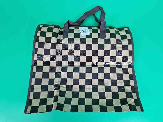 Сумка господарська, поліпропіленова, з кольоровим малюнком No3 Шахи+круги (50x34x22) (1 шт.) Харків