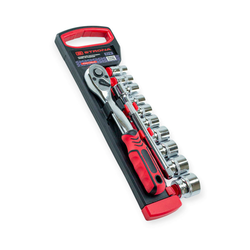 Набір головок 3/8" 12 шт, 10-22 мм з тріщ., Подовж. (планшет) Мукачево - фото 1