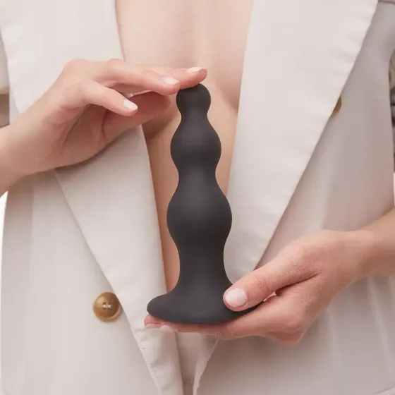 Насадка для страпона Strap-On-Me Dildo Plug Beads Black L Львів