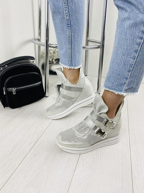 Marko Снікерси жіночі DE MARKO 7001 білий/срібло (весна-літо, шкіра натуральна) (3167) Коломия - фото 1