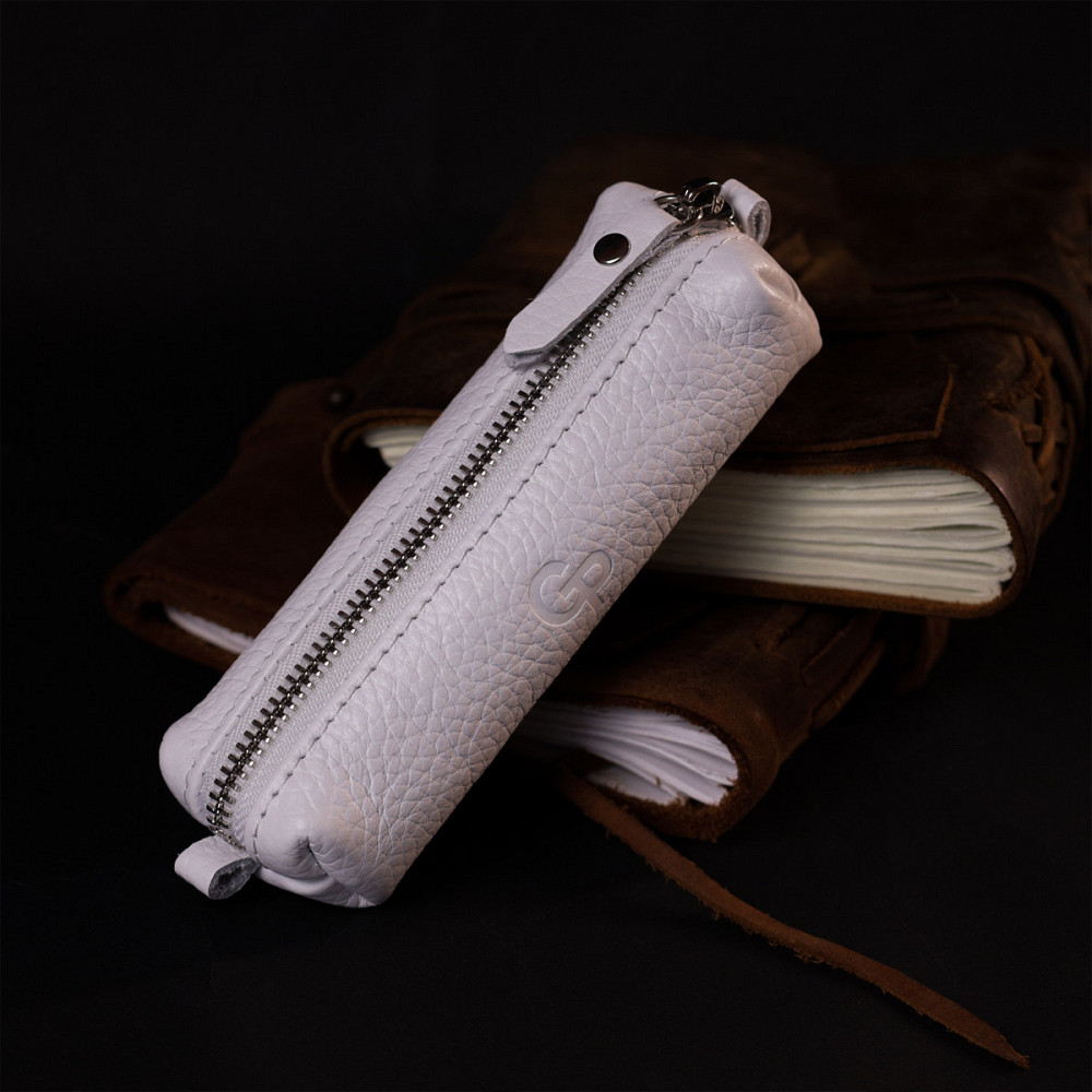 Замечательная кожаная ключница GRANDE PELLE 11671 Белый Киев - изображение 3